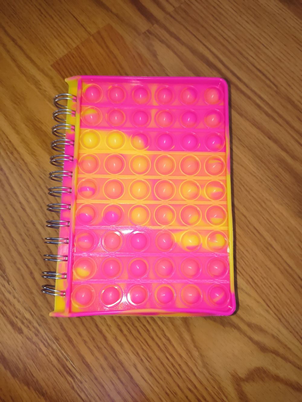 Pink & Yellow Pop-It Fidget Notebook Case - Portable Phone Accessory